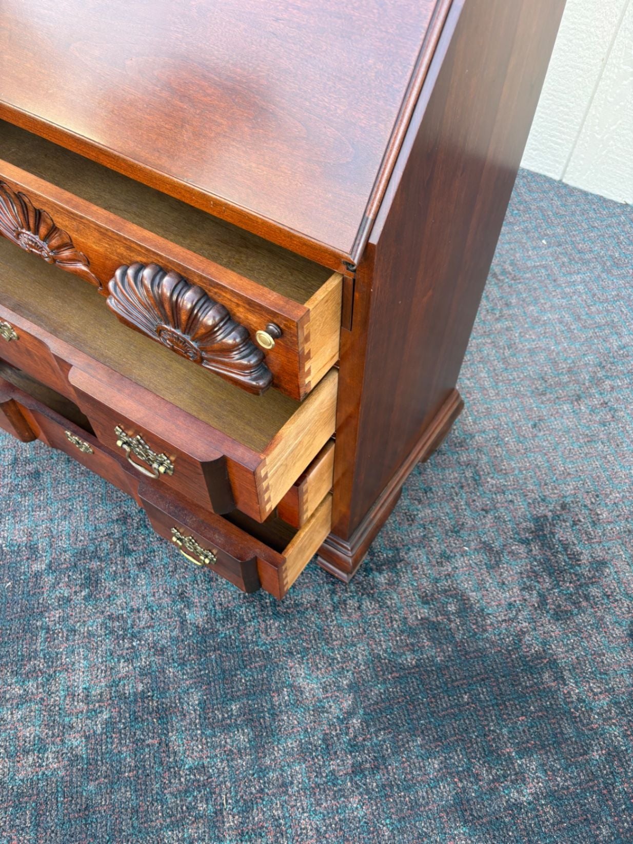 67438   Jasper Mahogany Secretary Desk with Glass Hutch