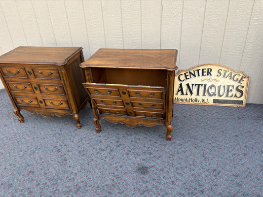 Pair of Vintage Lane Record Album Cabinets with Dividers