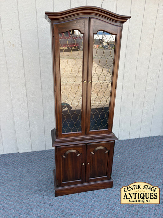 67900  Ethan Allen Traditional Mahogany Curio Cabinet with Glass Doors