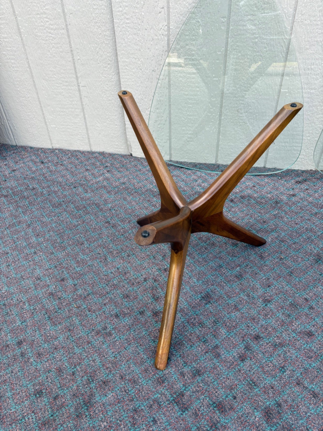 68053 Pair of Mid-Century ADRIAN  PEARSALL Glass Top Side Tables
