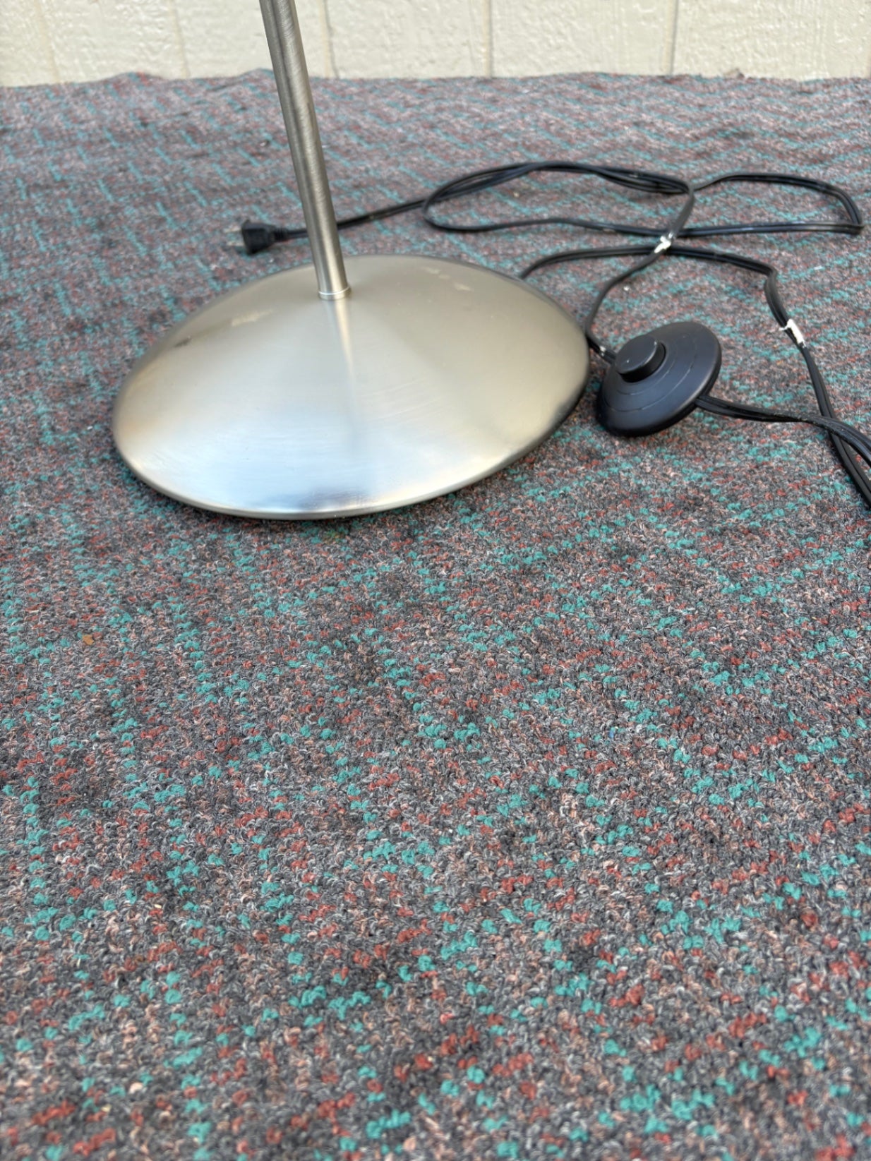 68045  Contemporary Mushroom Floor Lamp with Frosted Glass Shade