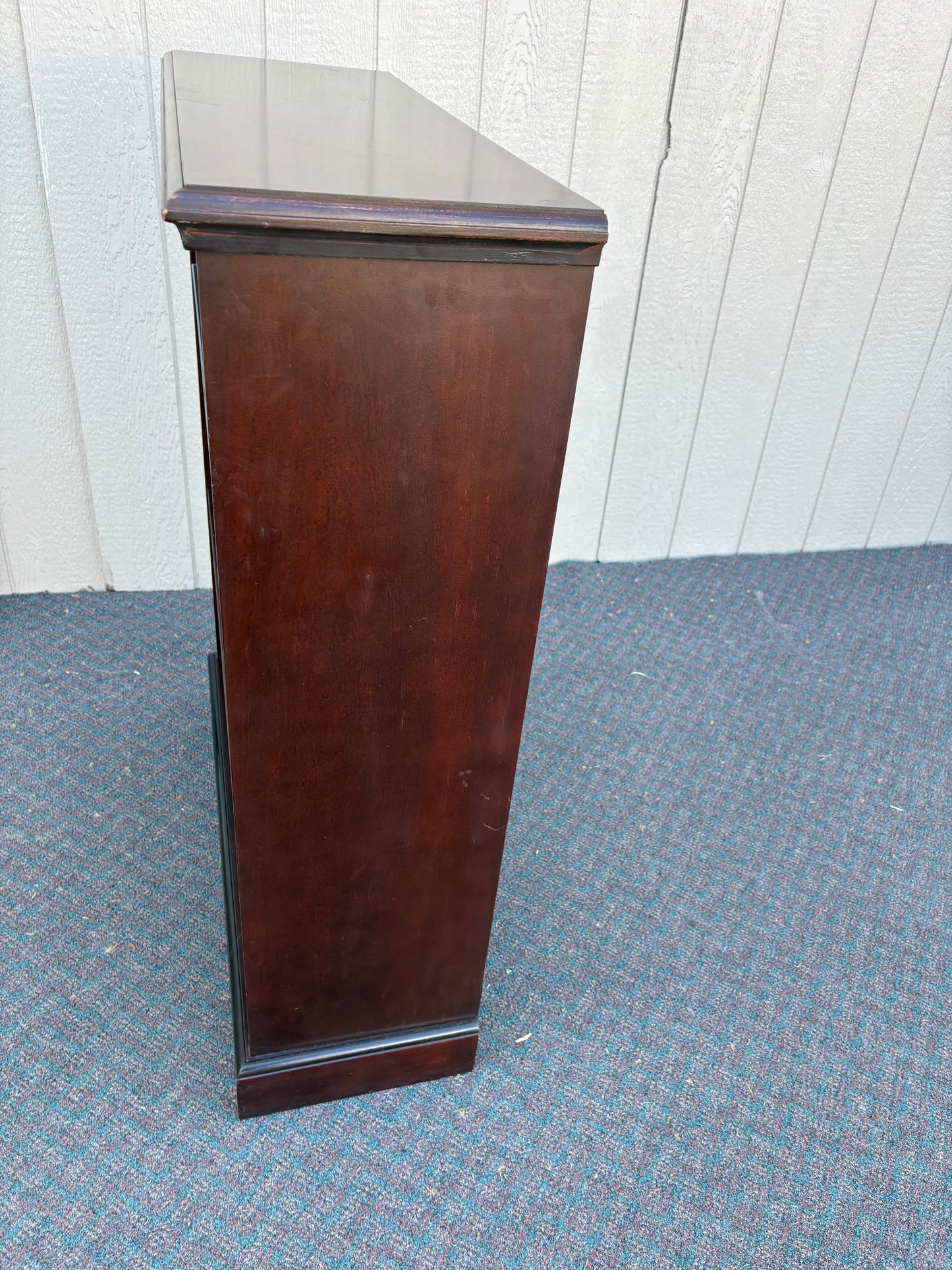 67532 Bombay Mahogany Bookcase with Glass Shelf, 1990s
