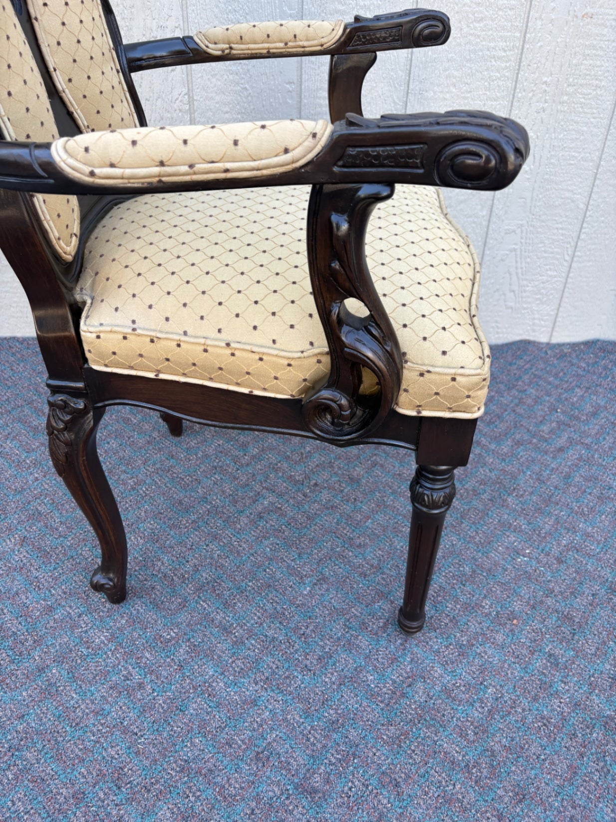 67853 Set of 6 Victorian Revival Dining Chairs with Carved Details