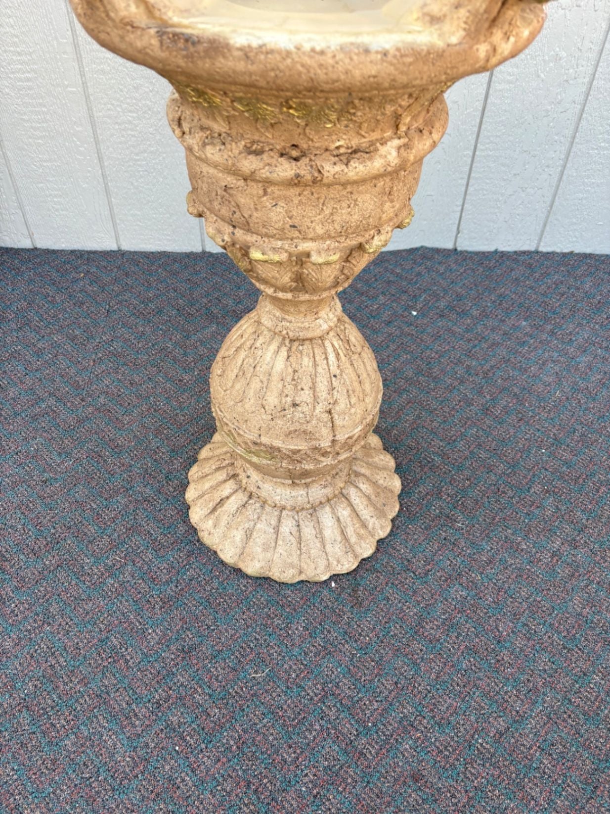 67421  Ornate Resin Pedestal with Claw Feet and Acanthus Details