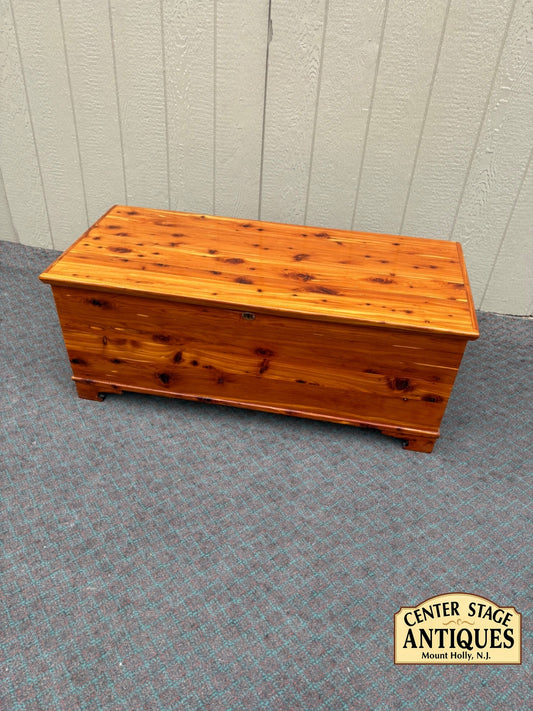 68154 Vintage Cedar Chest with Natural Knotty Finish and Hinged Lid