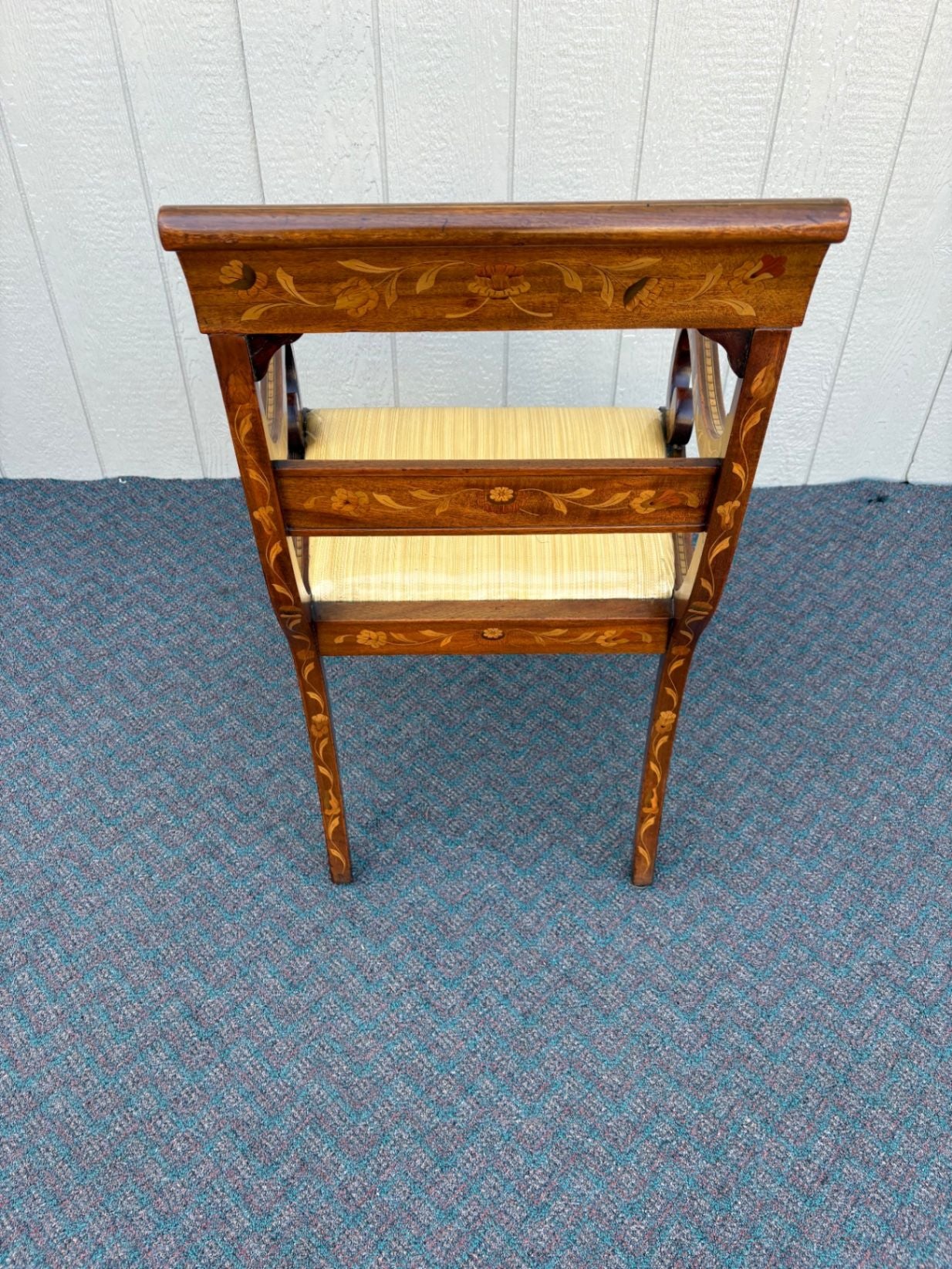 67609 Inlaid Empire Style Armchair with Floral Marquetry