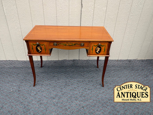 68146  Kittinger Adam's Style Mahogany Vanity Desk with Cameo Inlays
