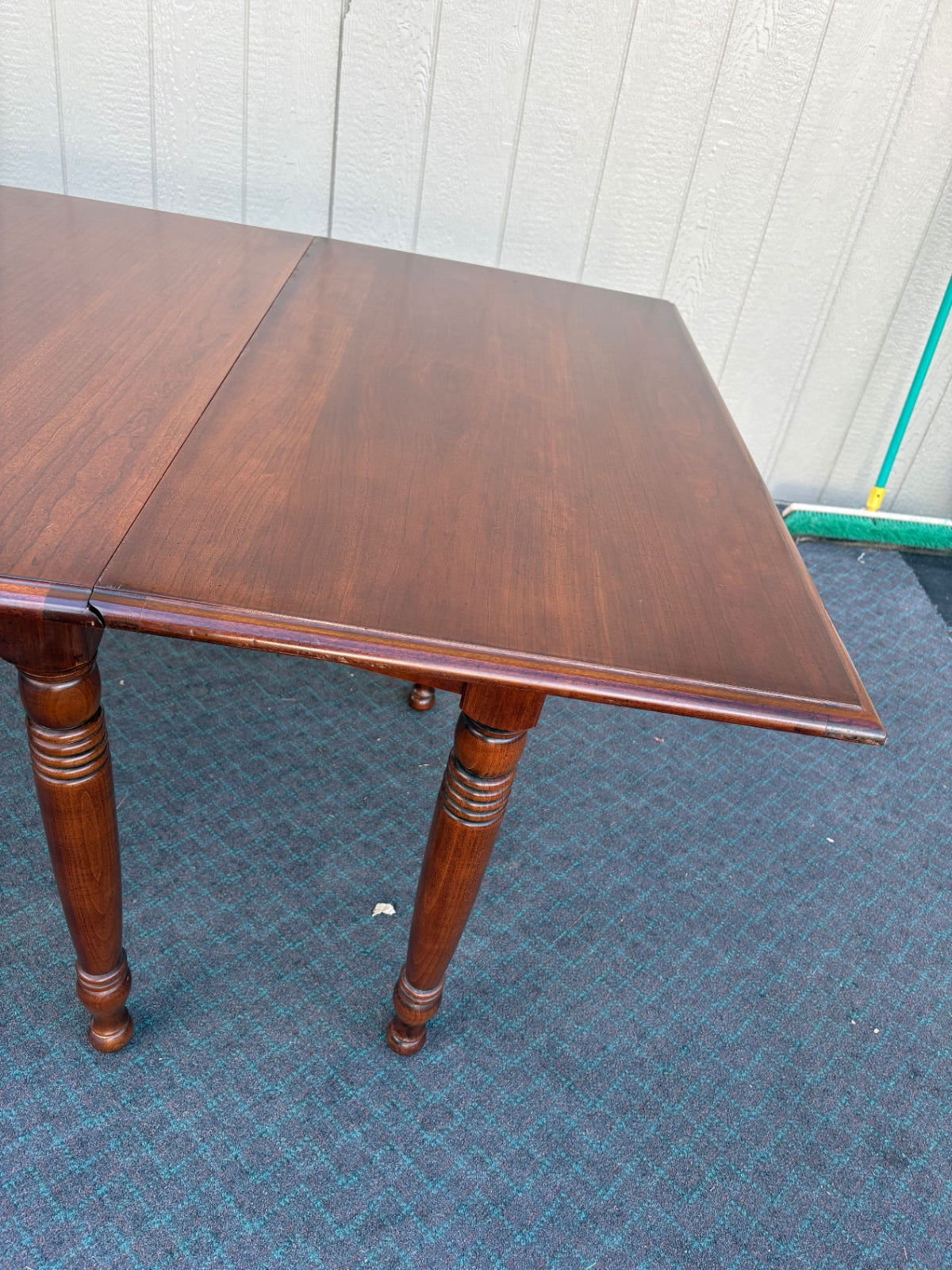 Cherry Drop Leaf Dining Table with Turned Legs, Vintage Style