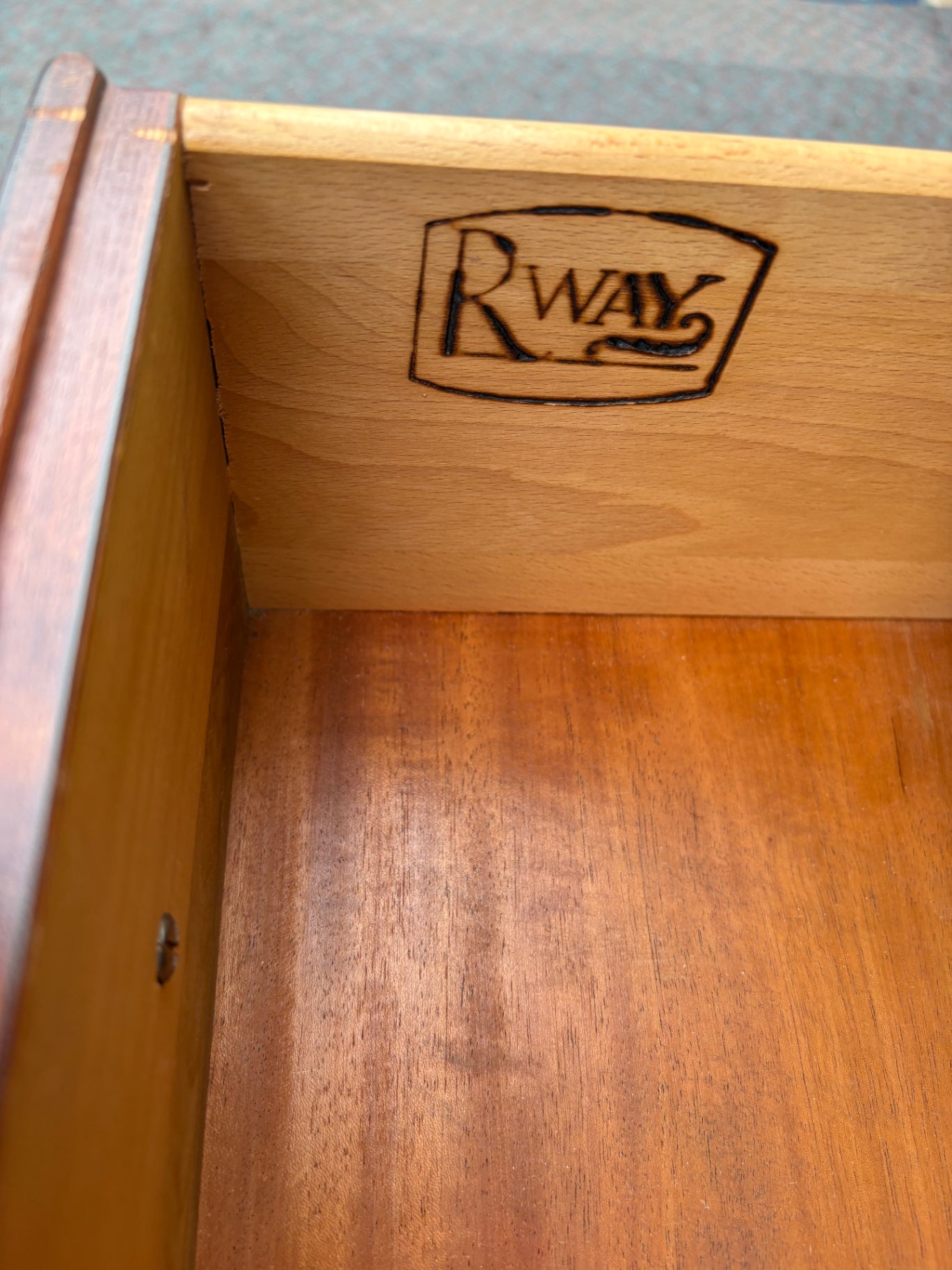 67885  Vintage Rway Chest of Drawers, Mahogany Finish, 1940s