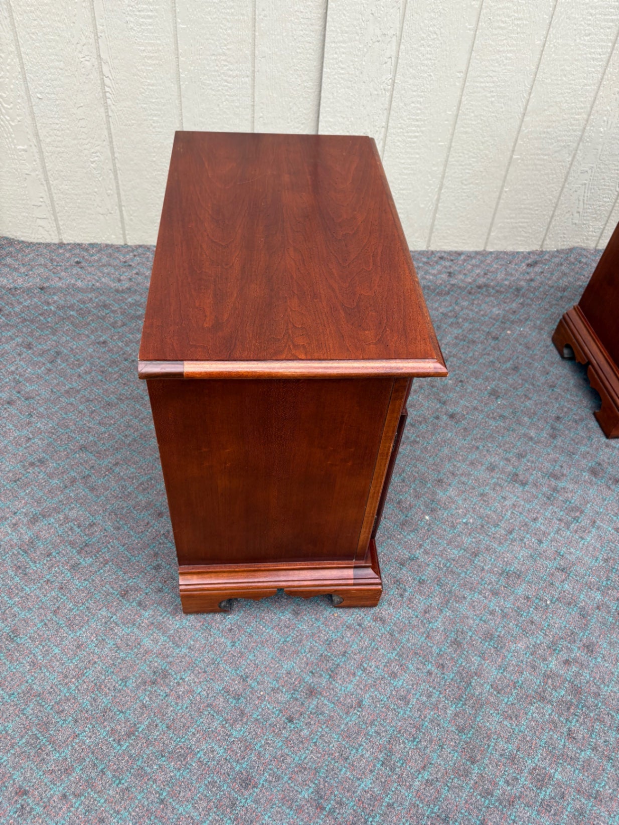 Pair of American Drew Cherry Nightstands with Brass Hardware
