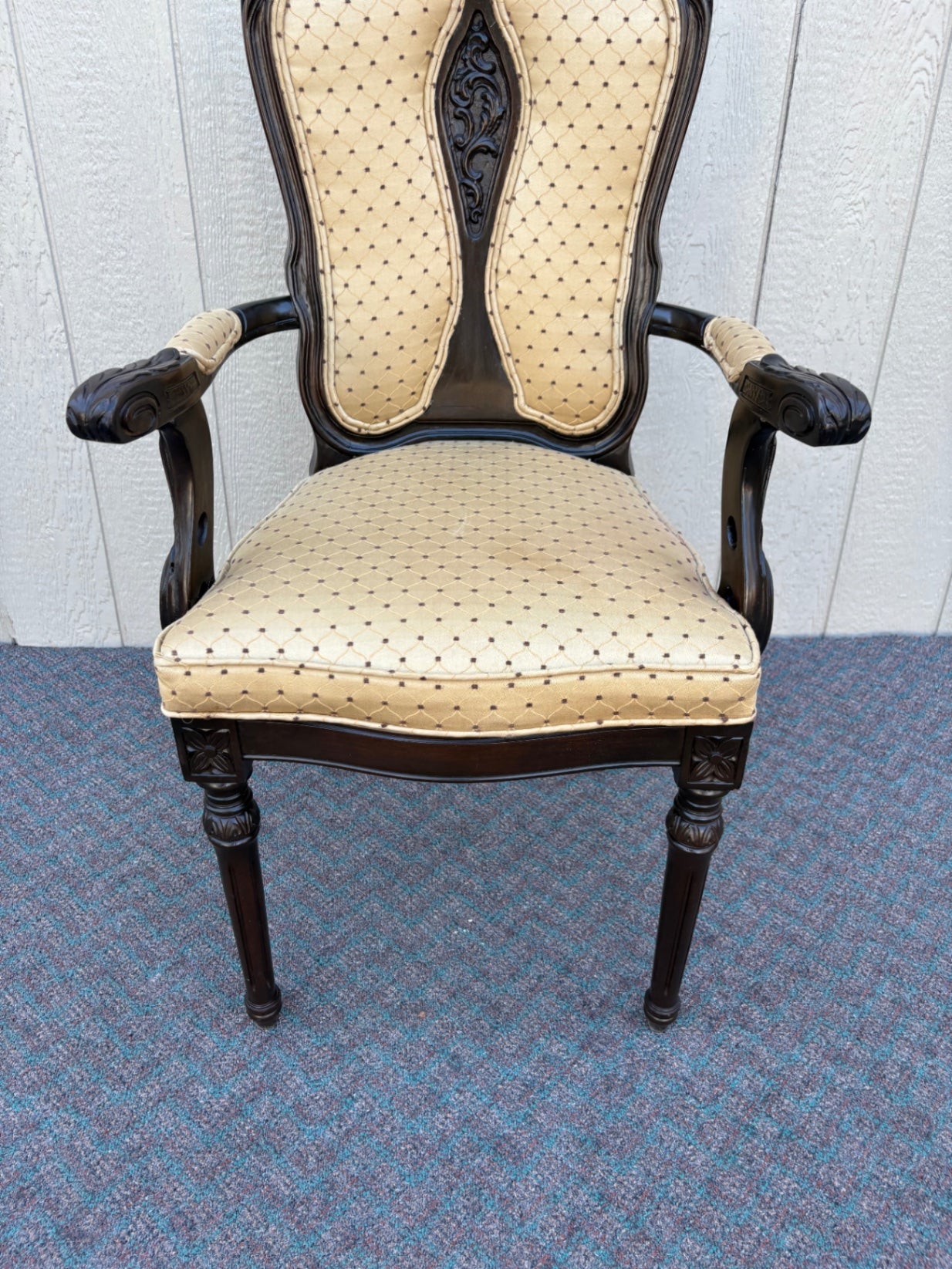 67853 Set of 6 Victorian Revival Dining Chairs with Carved Details