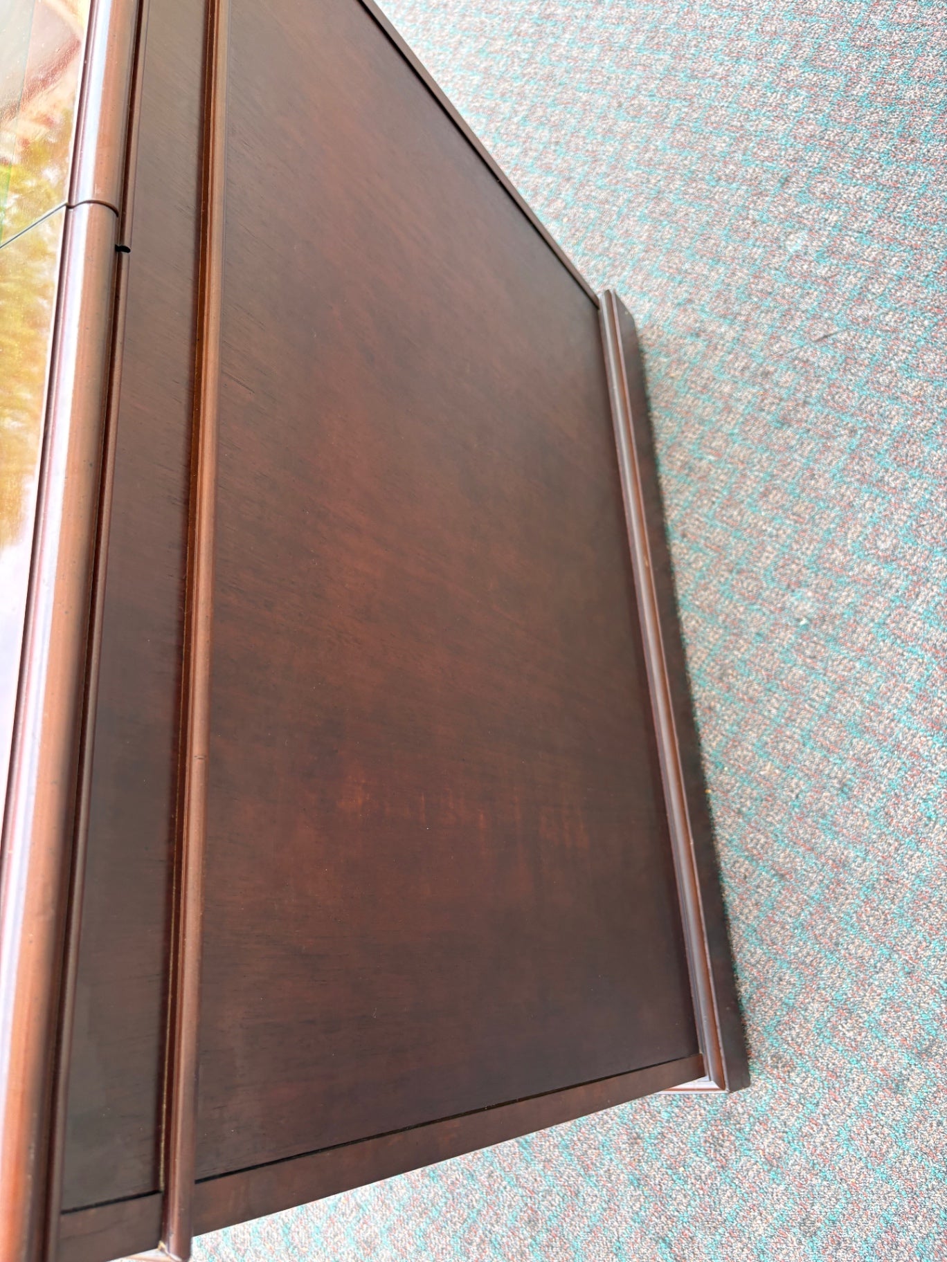 67768 Drexel Mid-Century Modern Mahogany Bar Cabinet with Greek Key Design