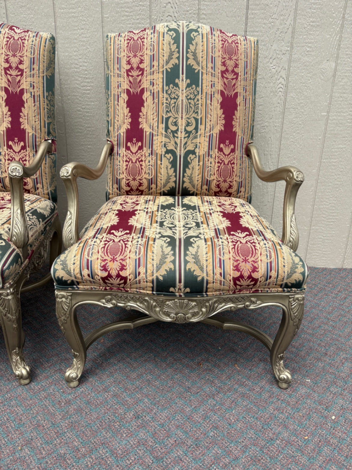 Queen Anne Style Cherry Console Table with Two Drawers