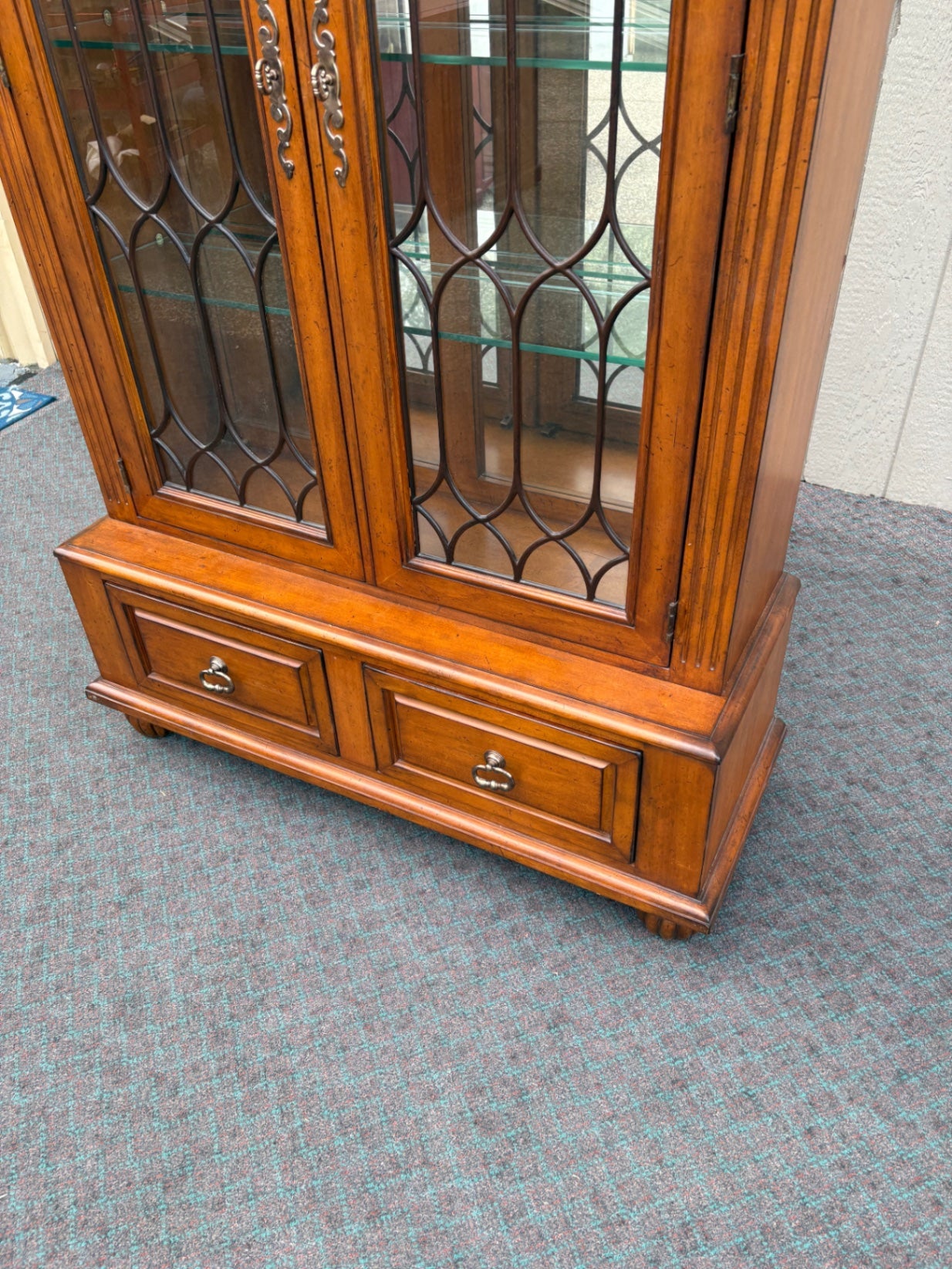 67684 Tommy Bahama Glass-Front Curio Cabinet with Drawers