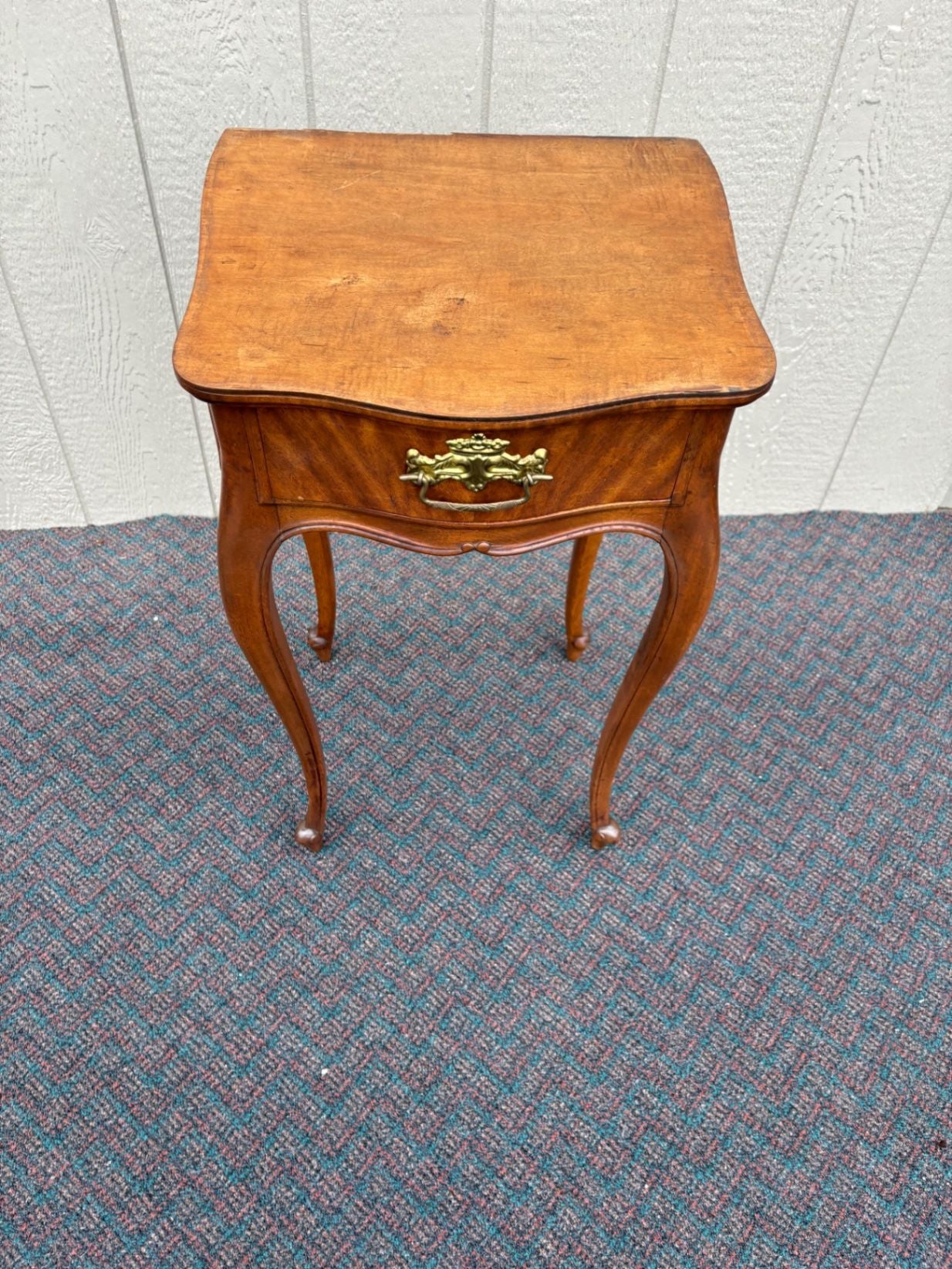 67433  Louis XV Style Marble Top Stand with Cabriole Legs