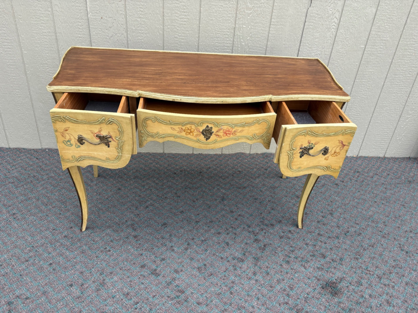 67915 Elegant French Provincial Vanity Desk by J.B. Van Sciver Co.