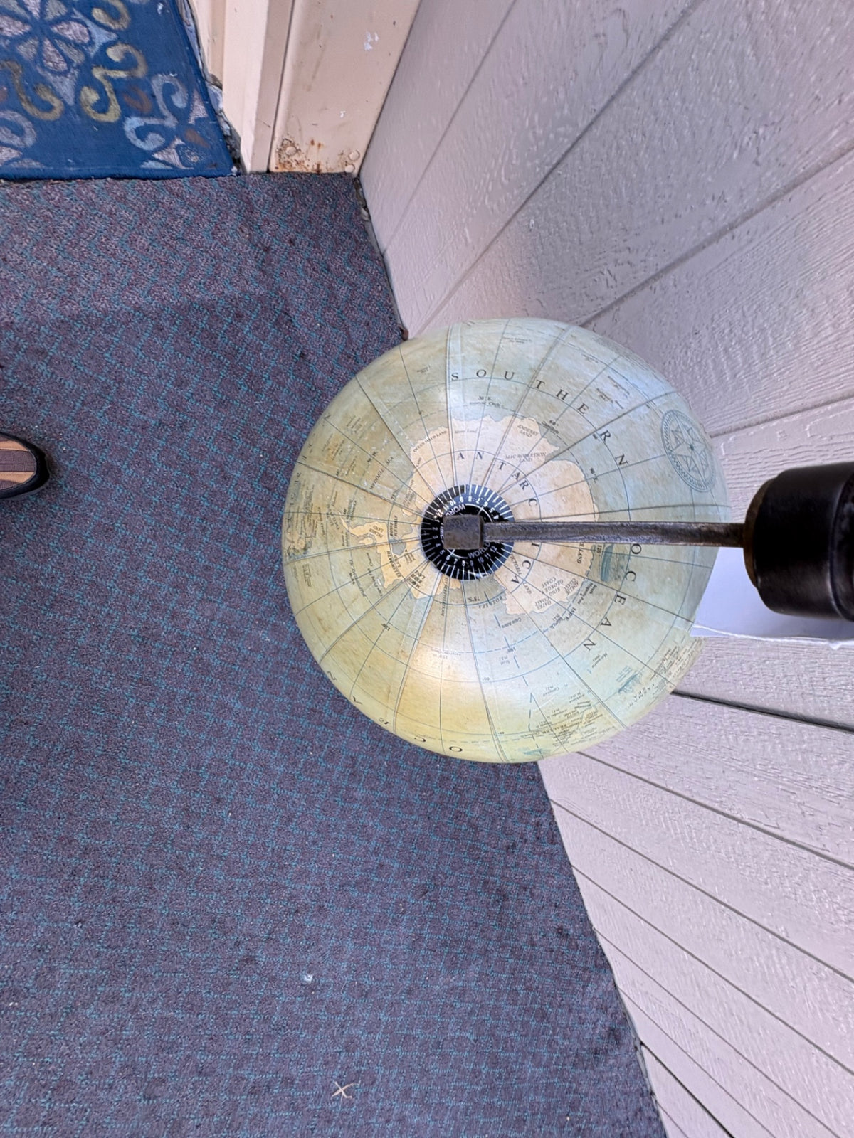 Antique Maritime Survey Floor Standing Globe with Black Metal Stand 1808