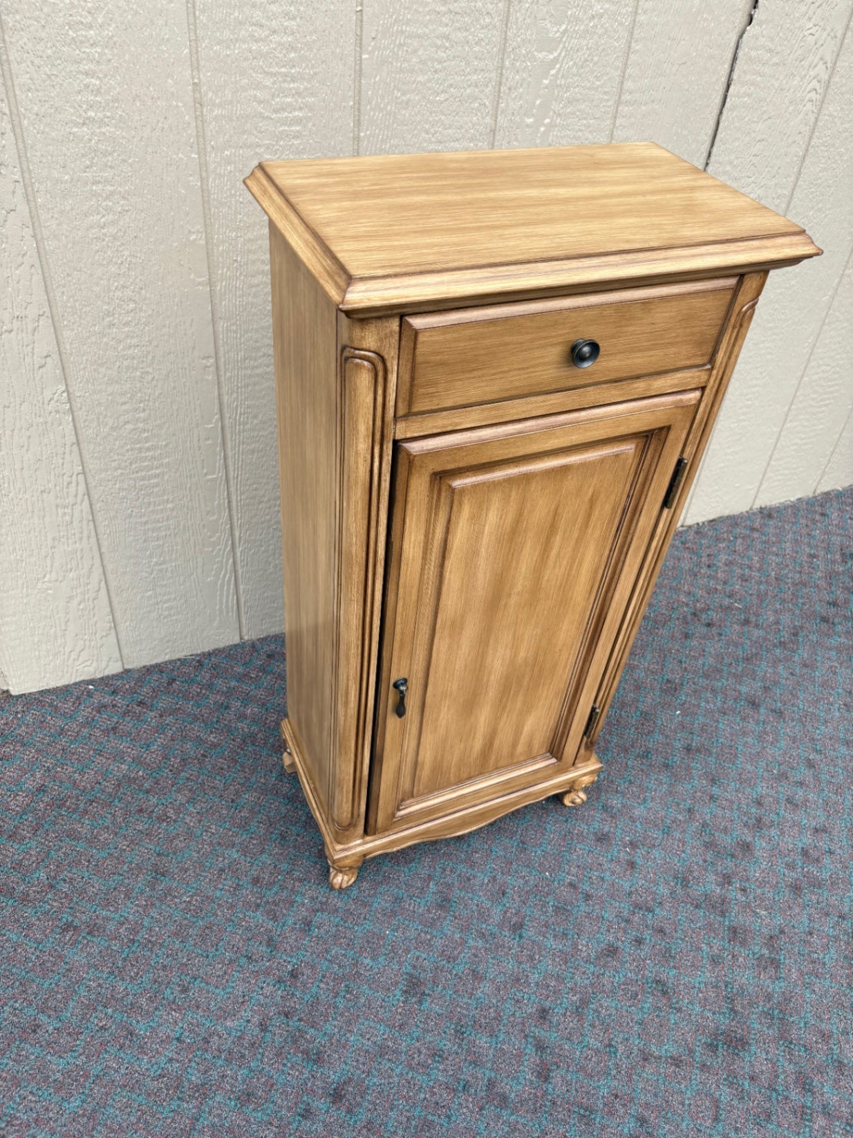 68031 Butler Traditional Wood Cabinet with Drawer and Door Storage