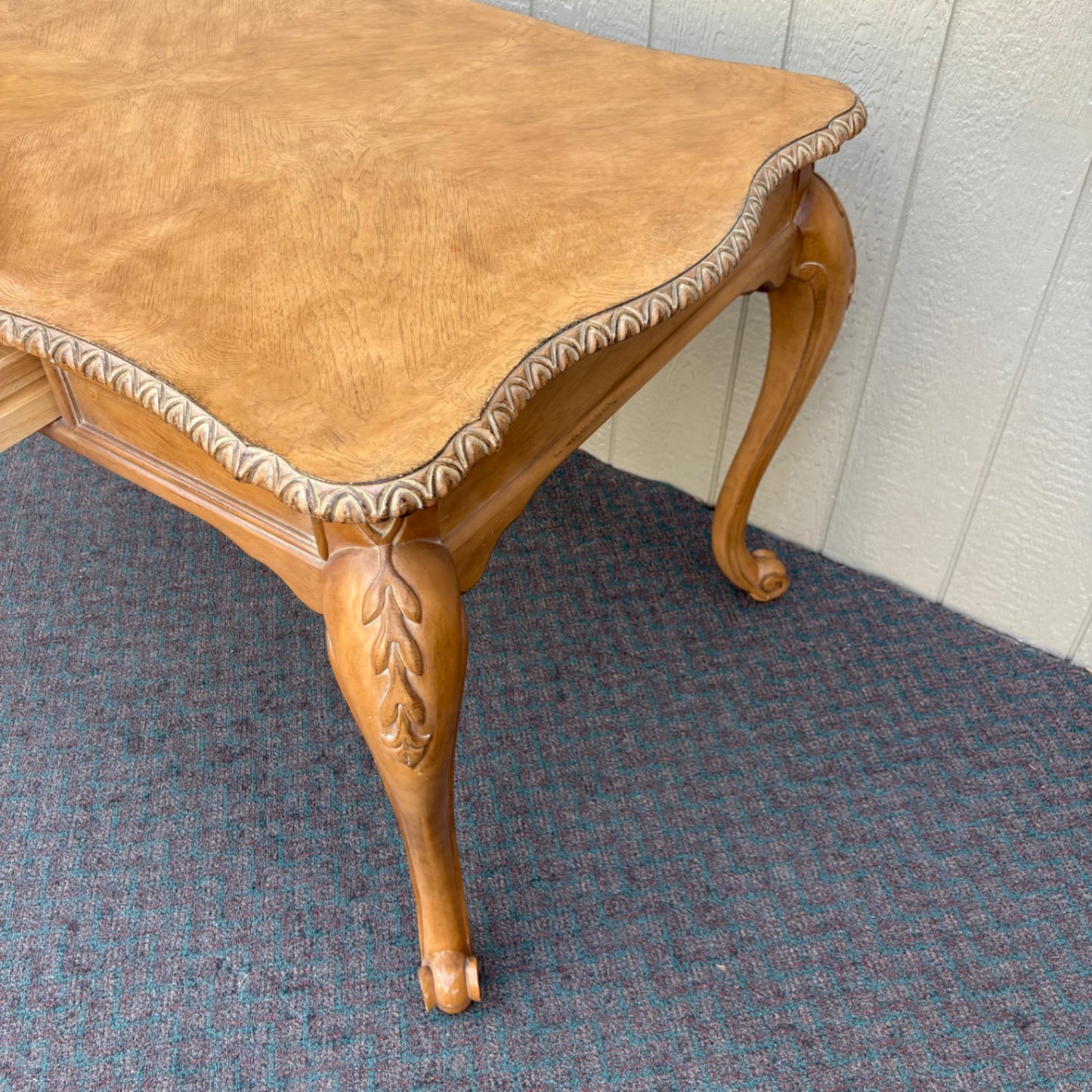 67857 Elegant French Provincial Writing Desk with Carved Details