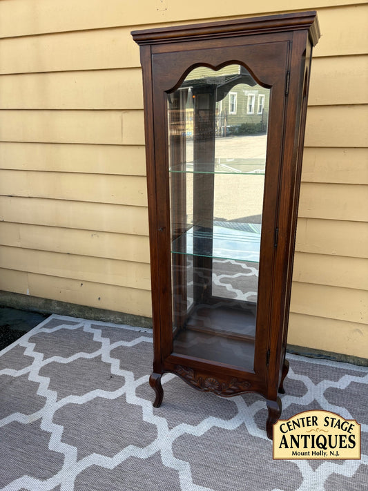68203 Elegant Hekman Lighted Curio Cabinet with Glass Shelves