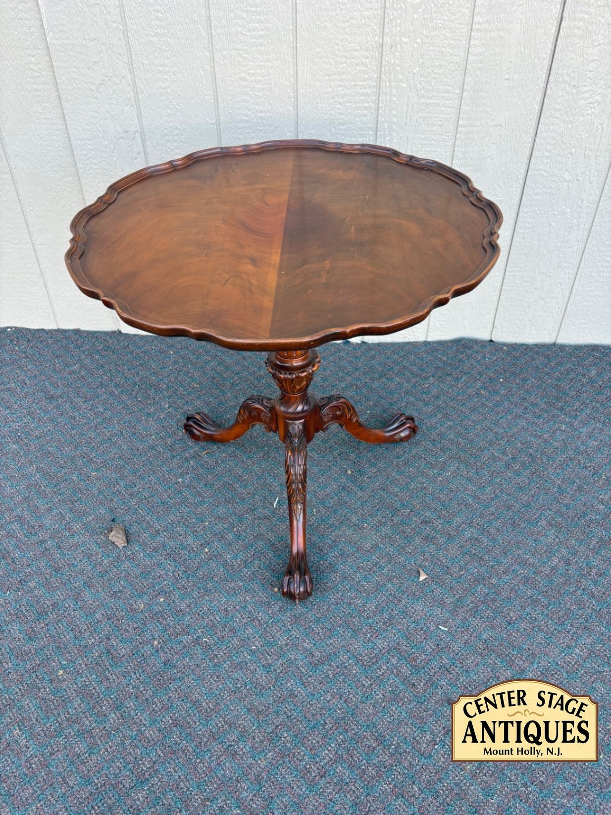 67234 Antique Chippendale Pie Crust  Table in Mahogany