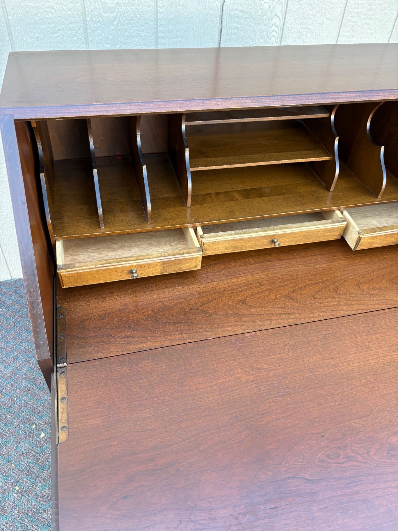 67632 Mahogany Governor Winthrop Style Secretary Desk with Drawers