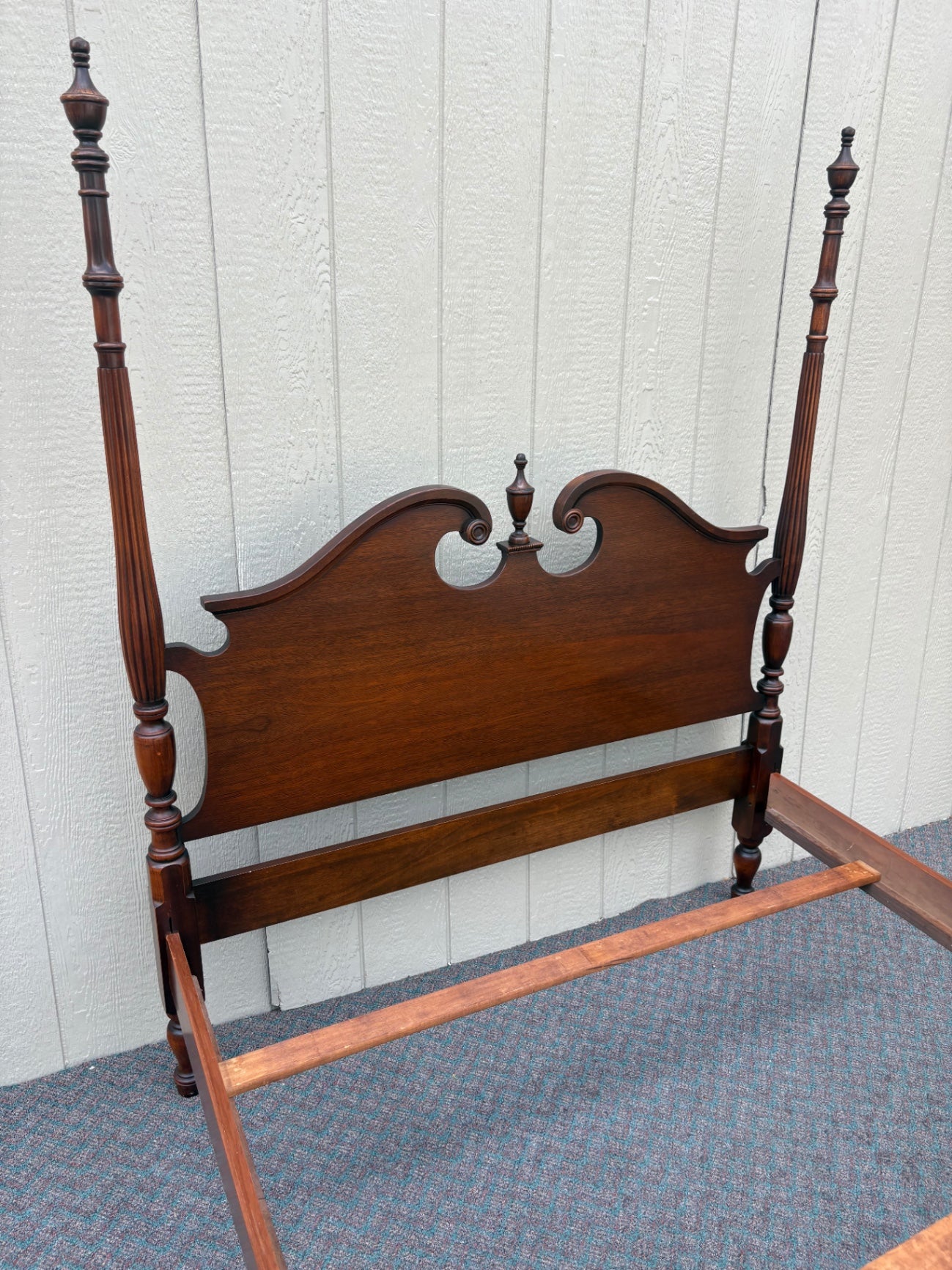 J.B. Van Sciver Full Size Mahogany Poster Bed Frame
