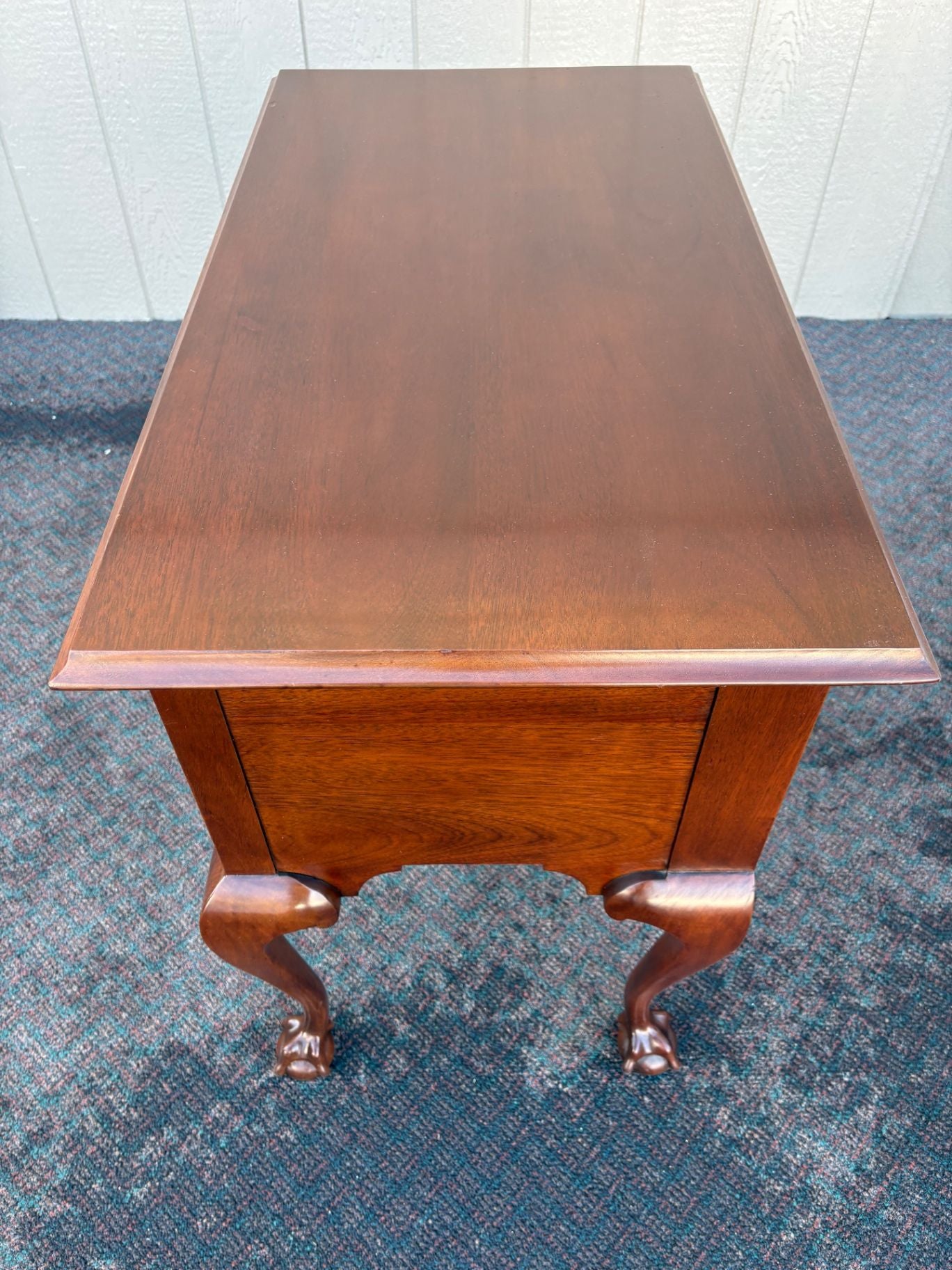 67437 Mahogany Lowboy with Shell Carving and Ball-and-Claw Feet