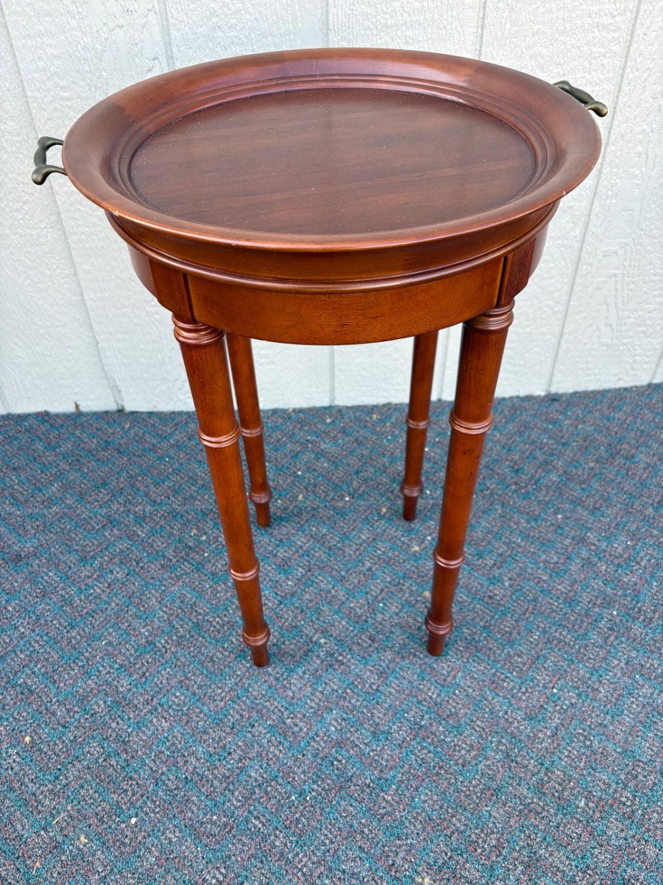 67558 Bombay Style Tray Top Side Table with Removable Top