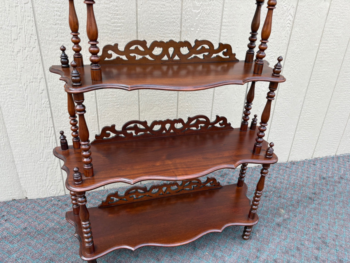 68063 Victorian Five-Tier Etagere Bookcase with Ornate Carvings