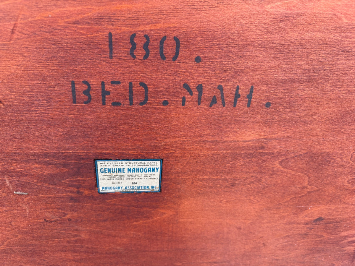 68217 Antique Mahogany Full Size Bed with Ball and Claw Feet