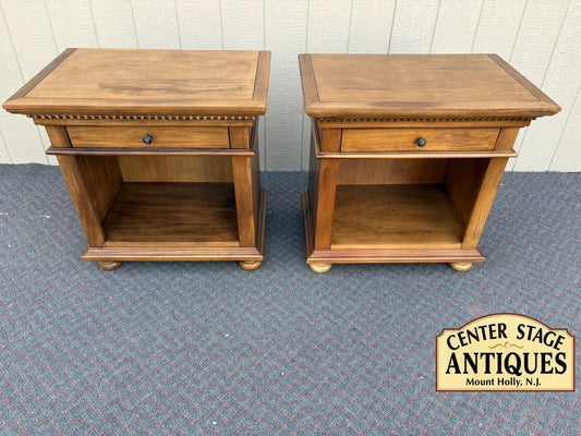 67722 Pair of Triumph Traditional Wood Nightstands with Drawers