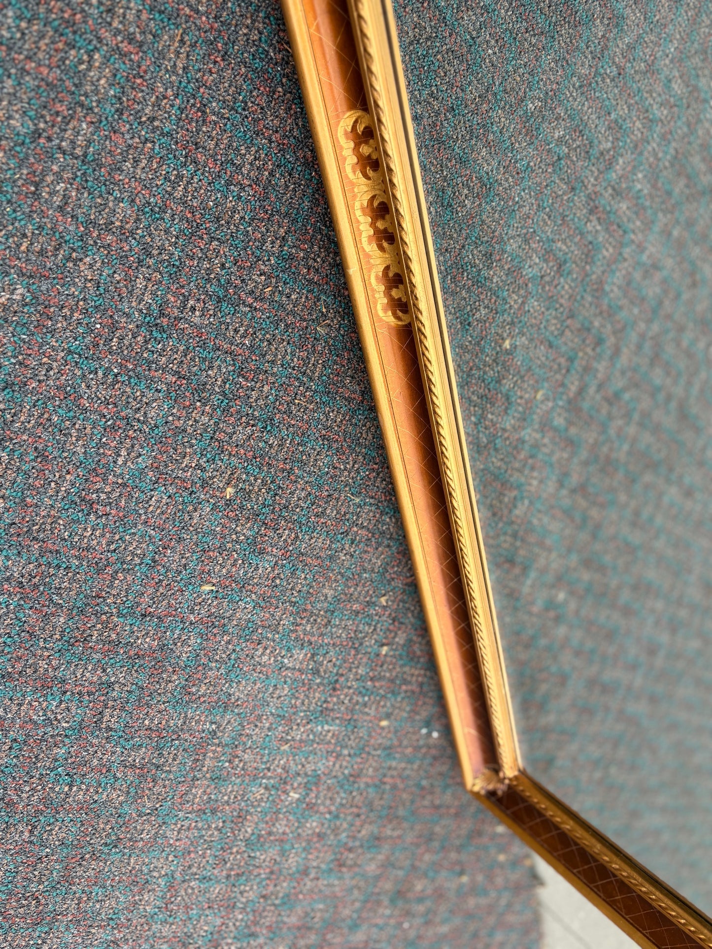 67721  Ornate Gold Gilt Wall Mirror by Carolina Mirror Company, 1980s