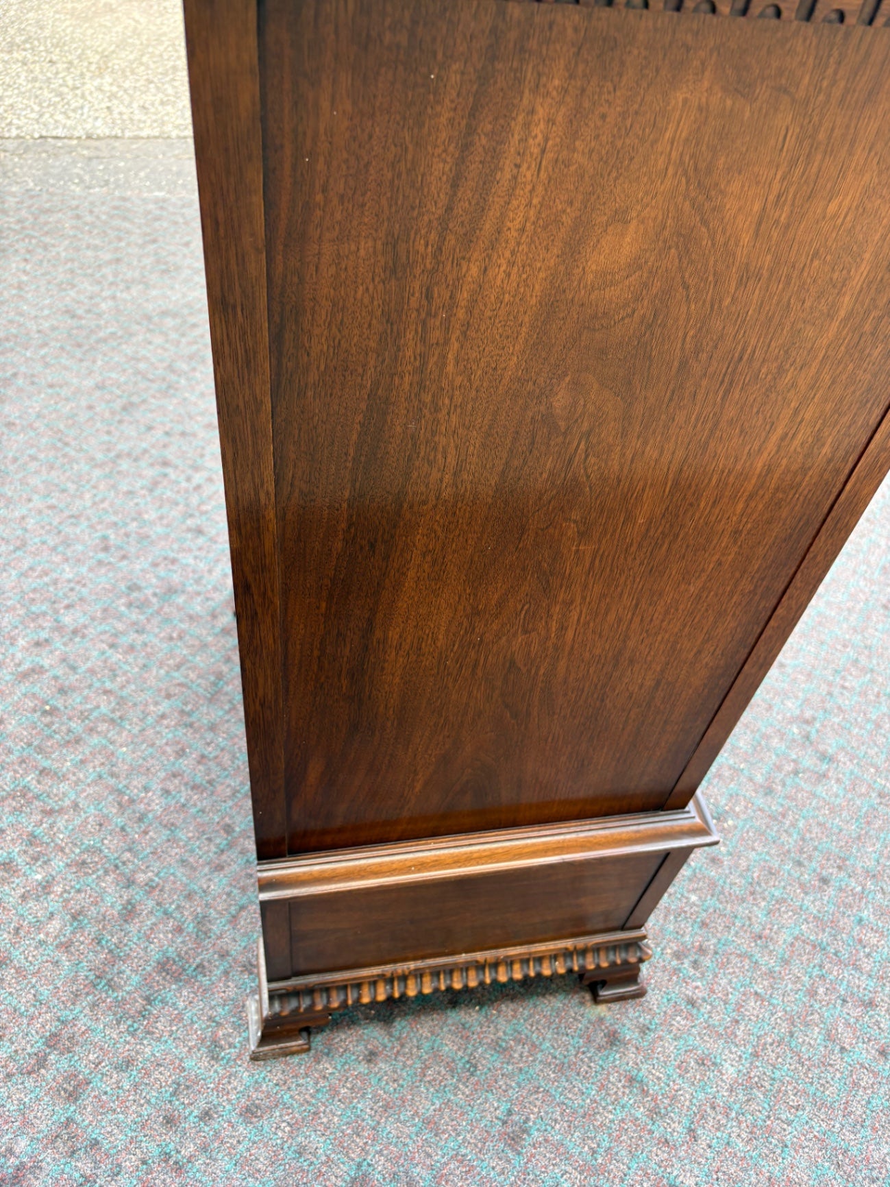 67997 Ornate Walnut  Chest of Drawers by Flints Horner bros. Fine Furniture