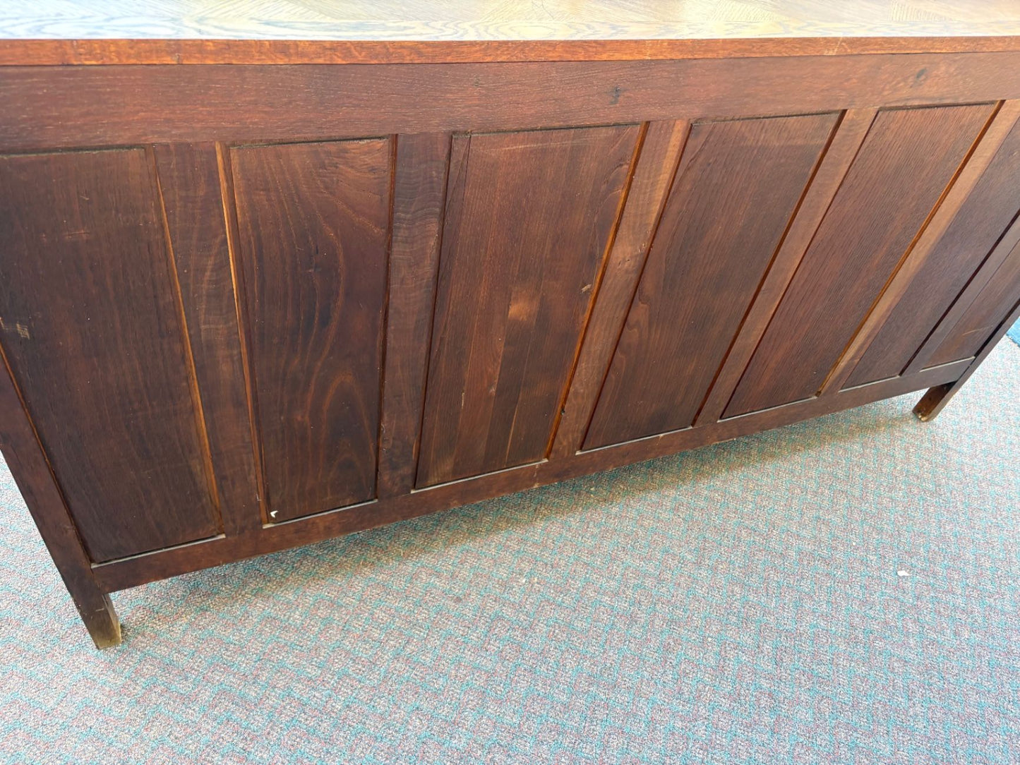 67686 French LENNE DEHONT Provincial Oak Buffet Sideboard with Carved Details