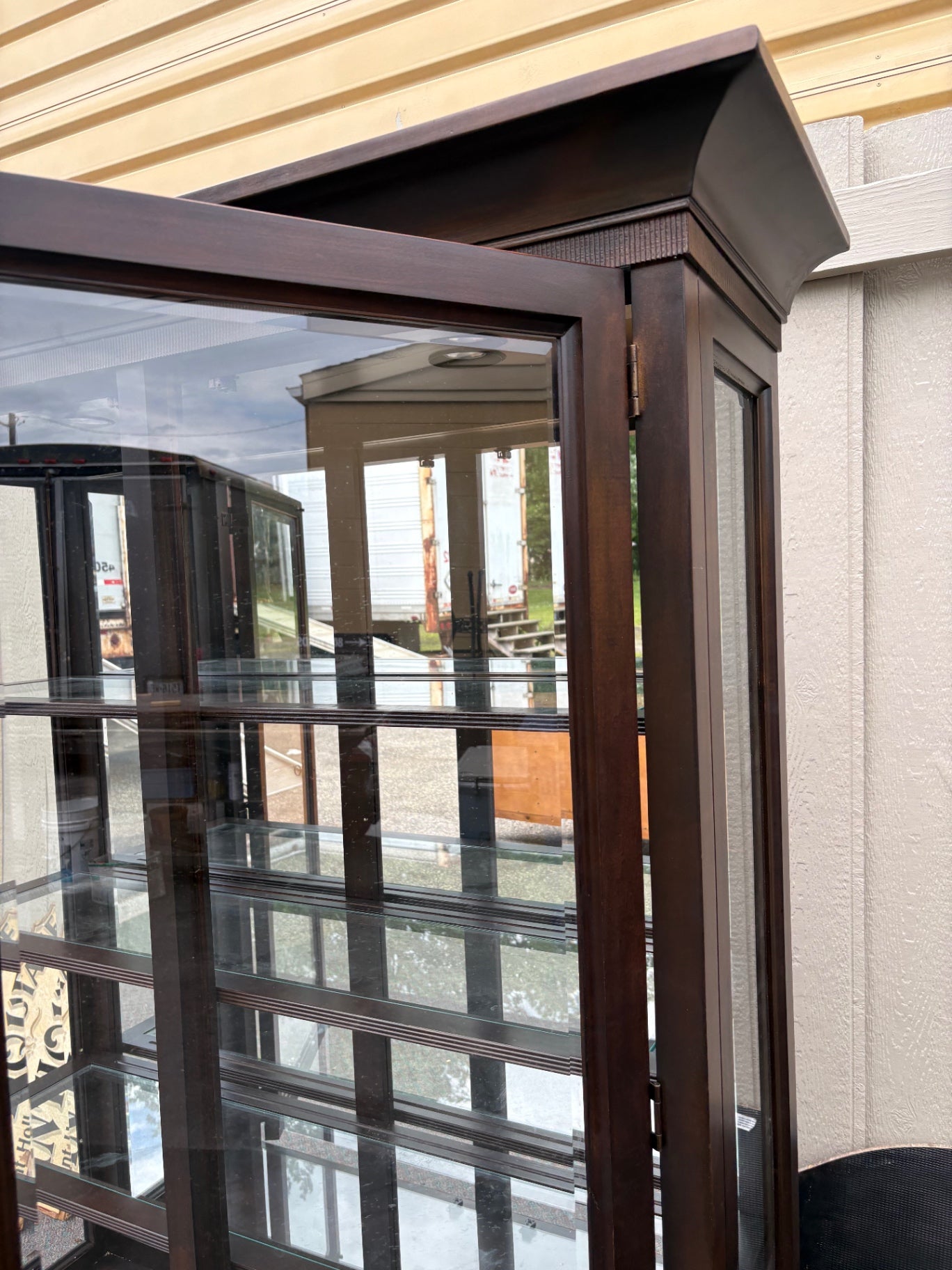 67818 Lexington Nautica Home Curio Cabinet with Glass Doors and Drawers