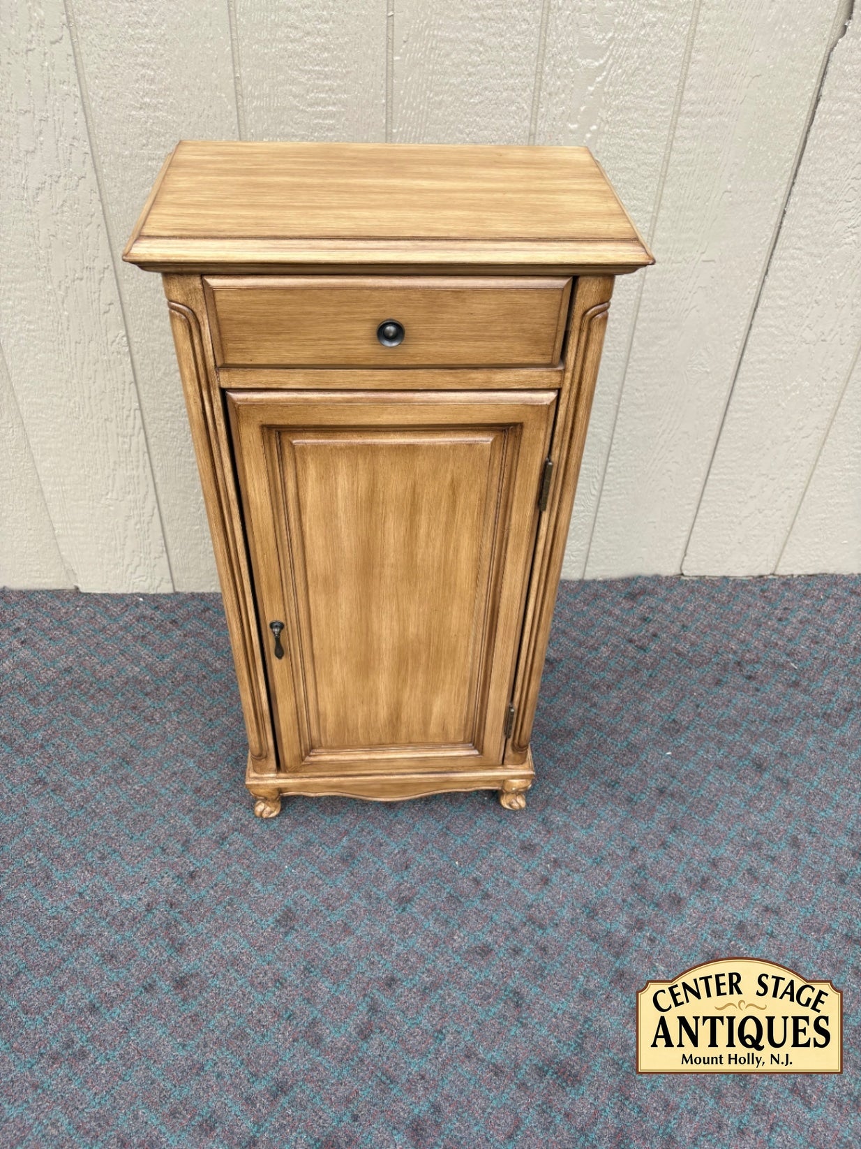 68031 Butler Traditional Wood Cabinet with Drawer and Door Storage