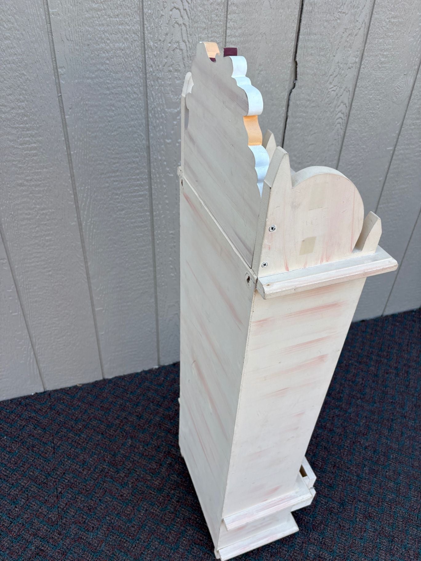 67601  Children's Bookcase with Hand-Painted Transportation Motif