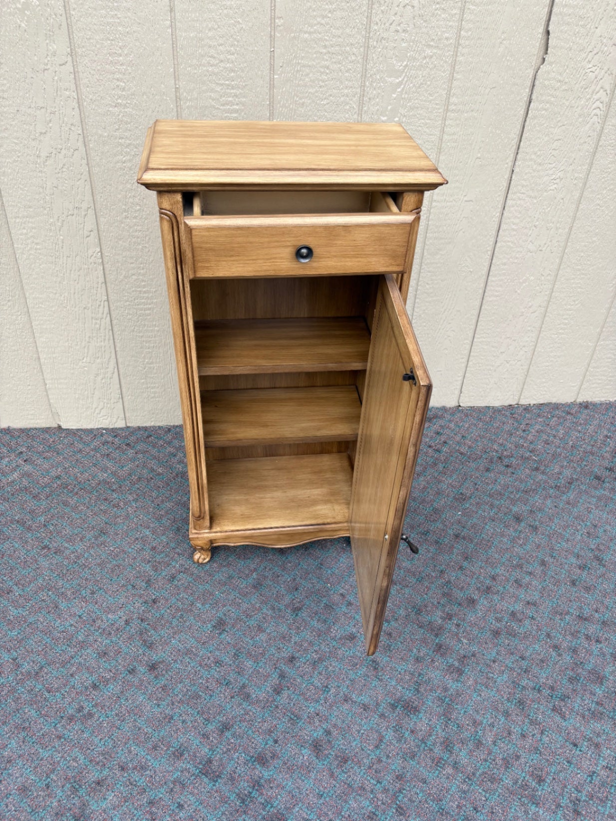68031 Butler Traditional Wood Cabinet with Drawer and Door Storage