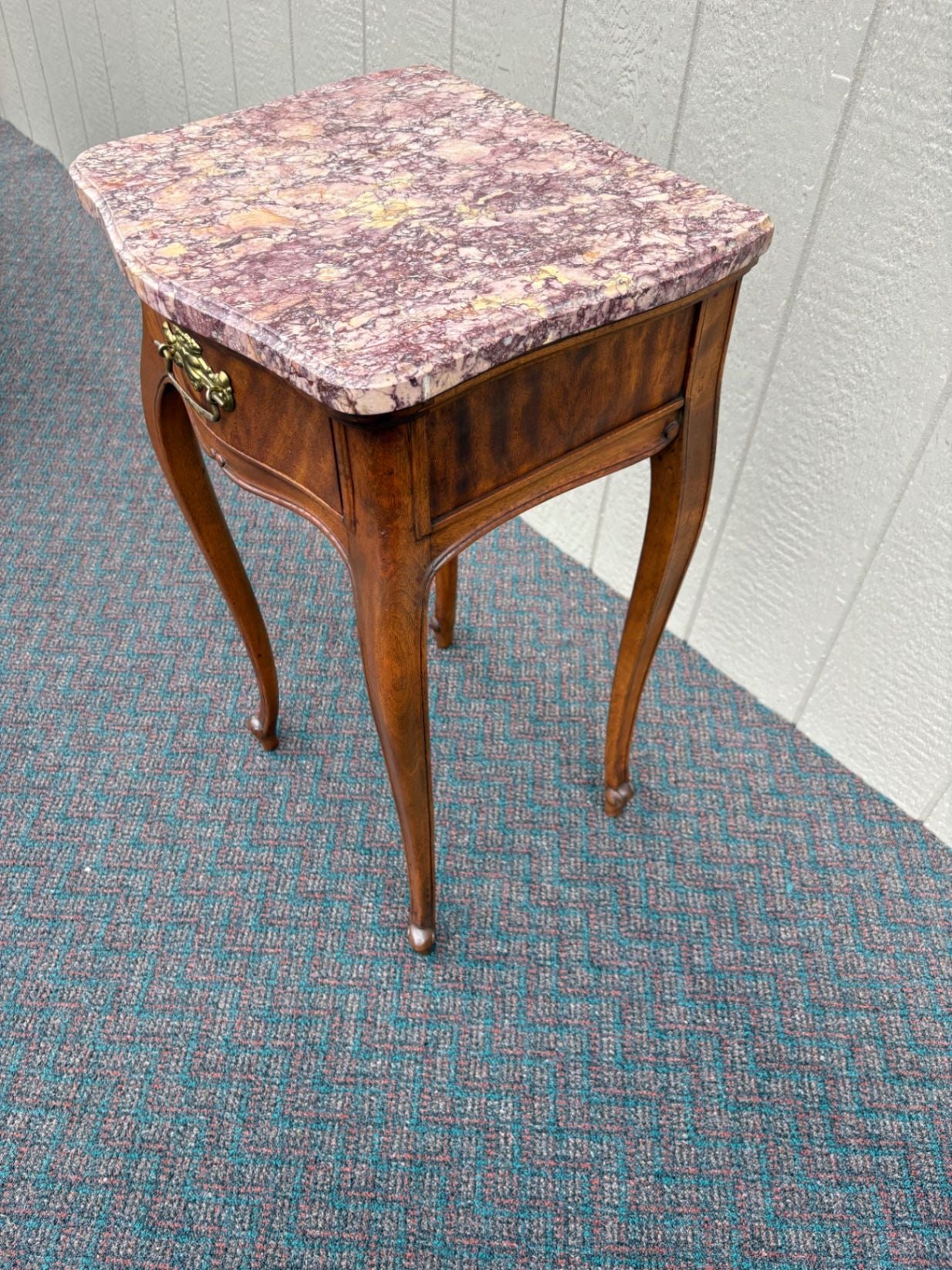 67433  Louis XV Style Marble Top Stand with Cabriole Legs