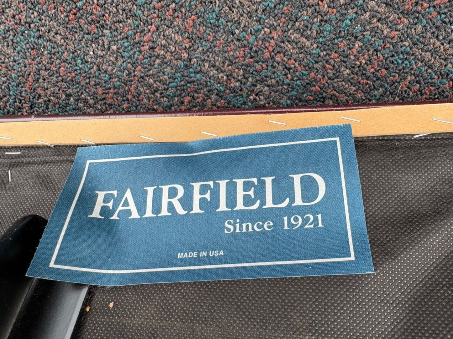 67507  Fairfield Leather Swivel Office Chair with Nailhead Trim