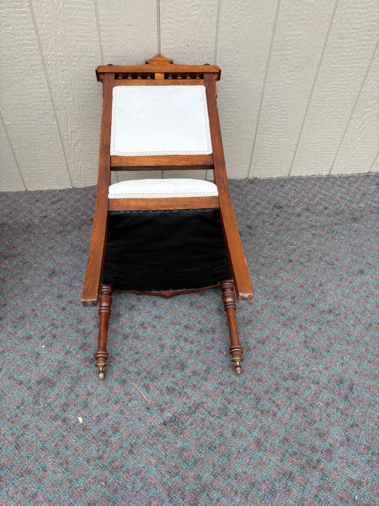 Pair of Victorian Eastlake Side Chairs with Carved Walnut Frames