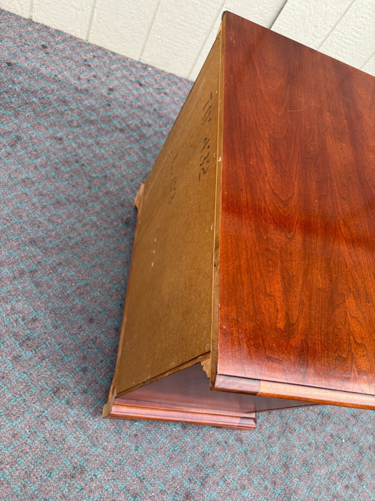 Pair of American Drew Cherry Nightstands with Brass Hardware