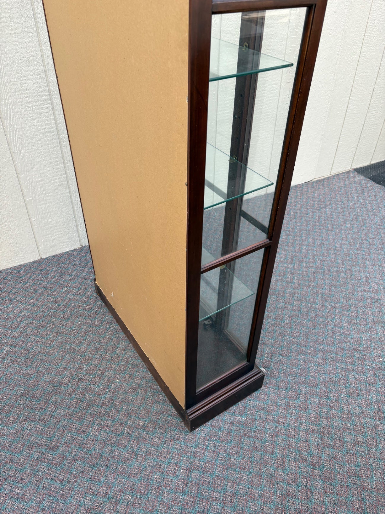 67827 Ethan Allen Lighted Curio Cabinet with Glass Shelves