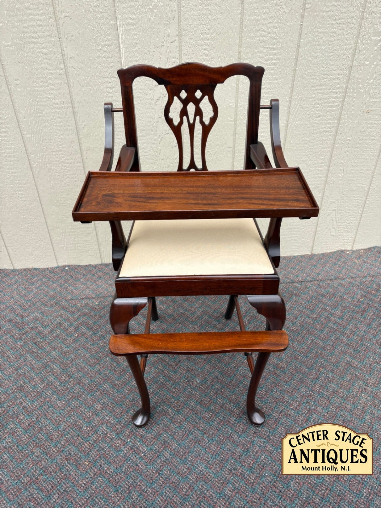 67825  Madison Square Wooden High Chair with Tray and Cushion