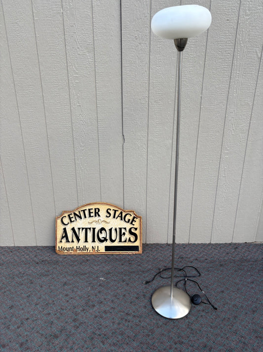 68045  Contemporary Mushroom Floor Lamp with Frosted Glass Shade