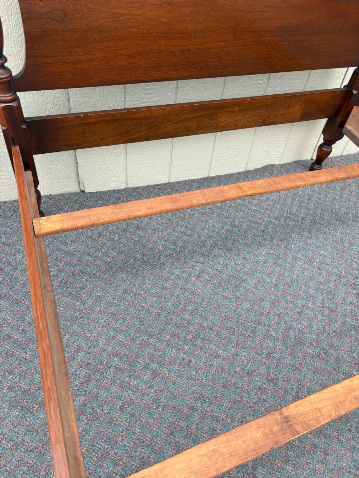 J.B. Van Sciver Full Size Mahogany Poster Bed Frame