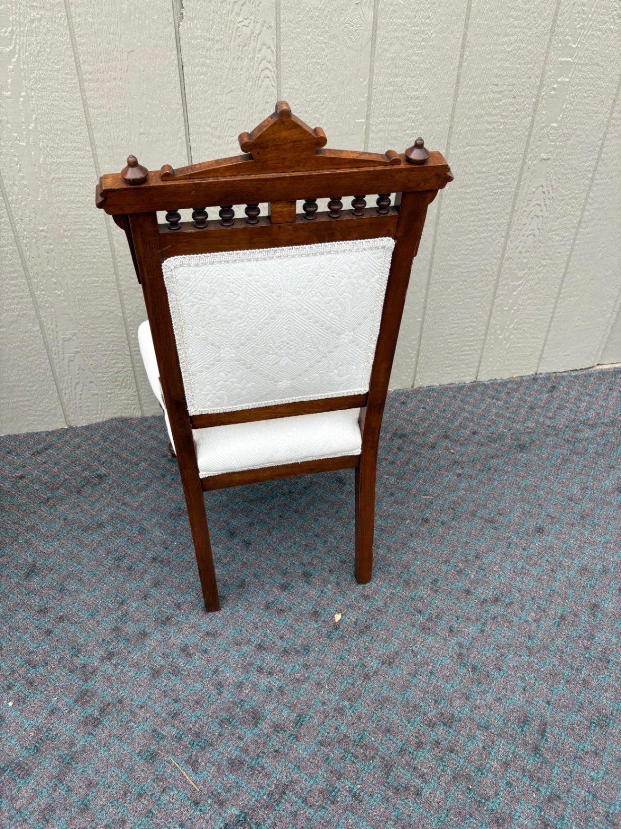 Pair of Victorian Eastlake Side Chairs with Carved Walnut Frames