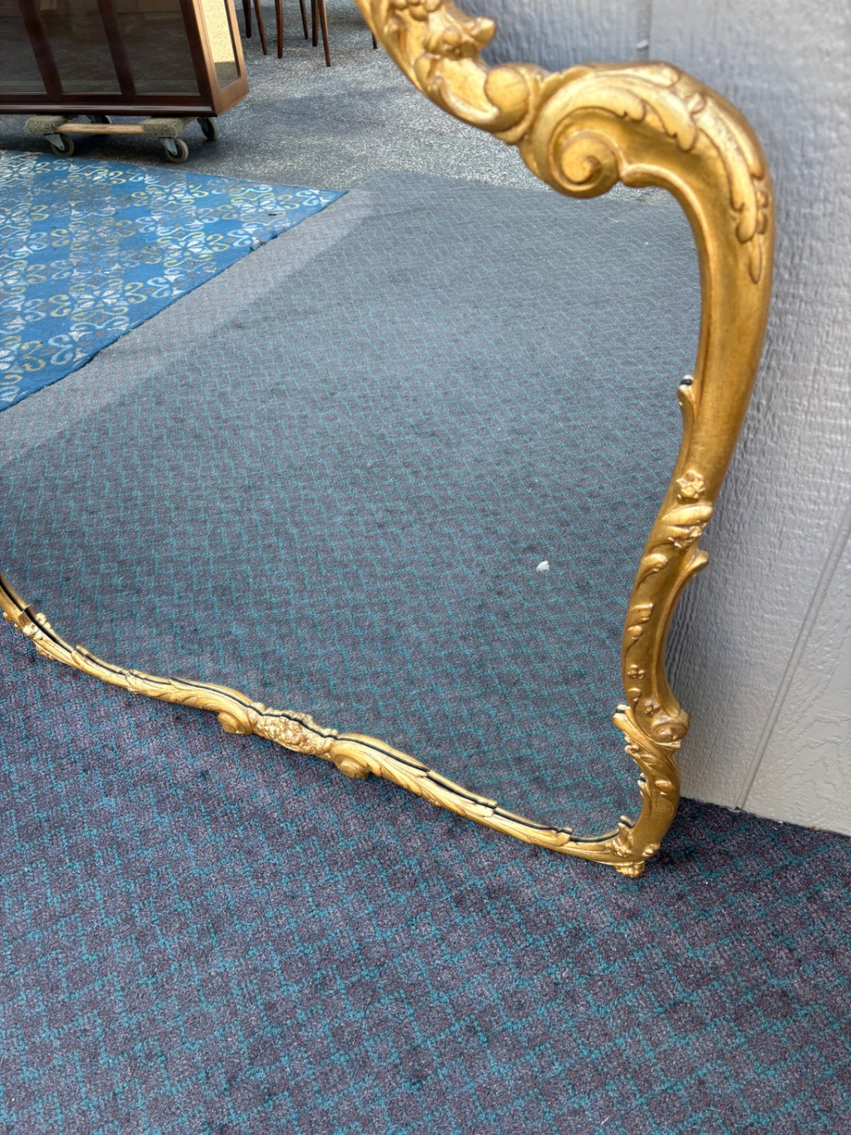 68139 Ornate French Rococo Style Gold Gilt Wall Mirror