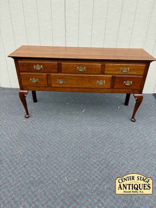 67759 Stickley Queen Anne Cherry Buffet with Brass Hardware